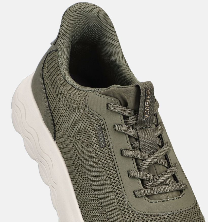 Geox Spherica Groene Lage Slip-on Sneakers voor heren (368002) - geschikt voor steunzolen
