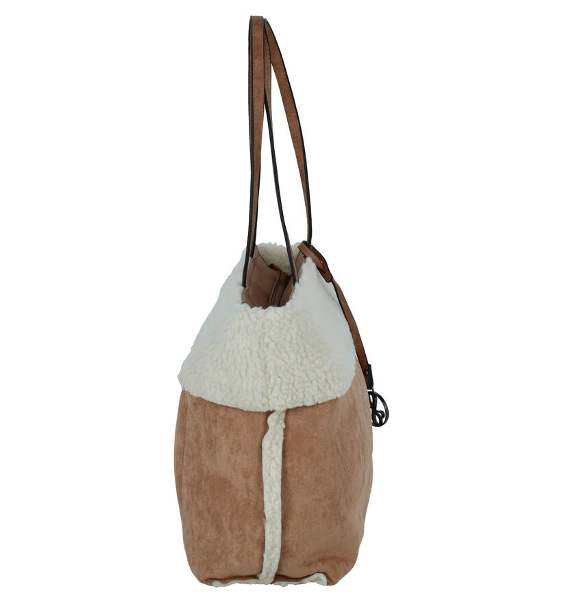 Emily & Noah Kaki Shopper in faux fur (260879)