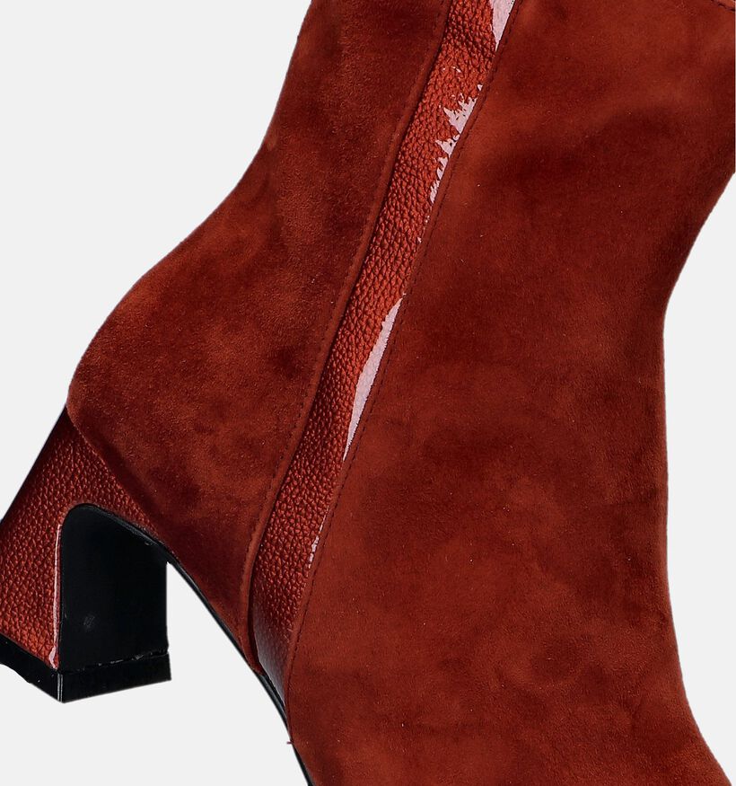 Crinkles Cognac Enkellaarzen voor dames (348024)