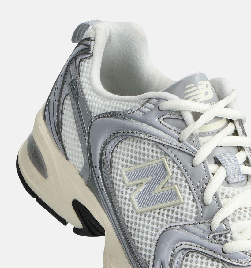 New Balance 530 Baskets en Blanc/Argent pour femmes (358222) - pour semelles orthopédiques