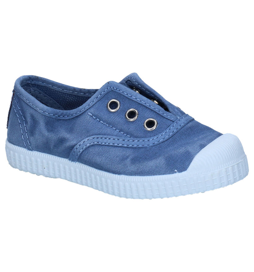 Cienta Blauwe Slip-ons voor jongens, meisjes (340020) - geschikt voor steunzolen