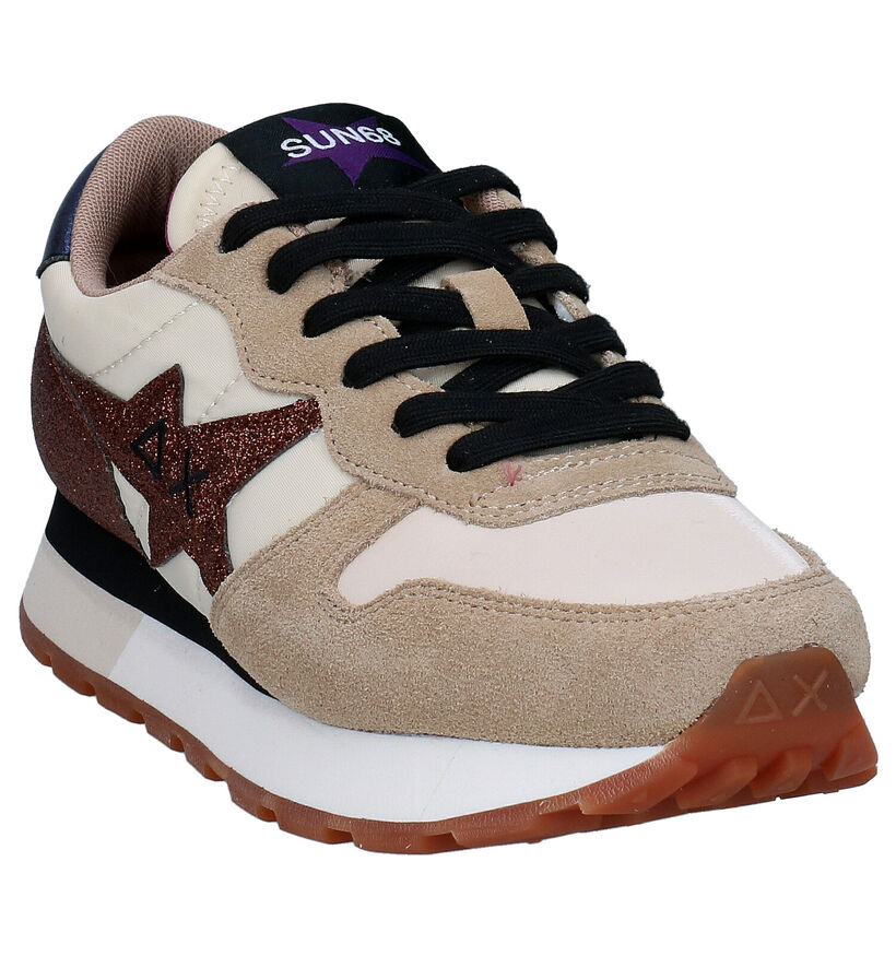 Sun 68 Stargirl Glitter Chaussures à lacets en Beige pour femmes (298176) - pour semelles orthopédiques