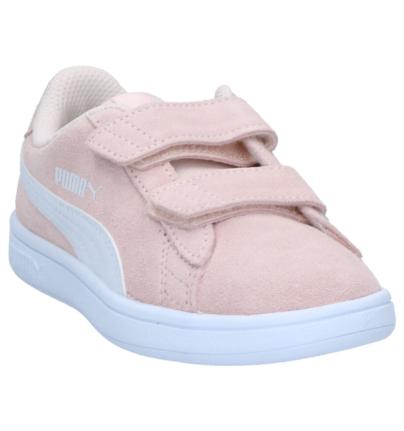 Puma Smash Baskets en Rose en daim (265636)