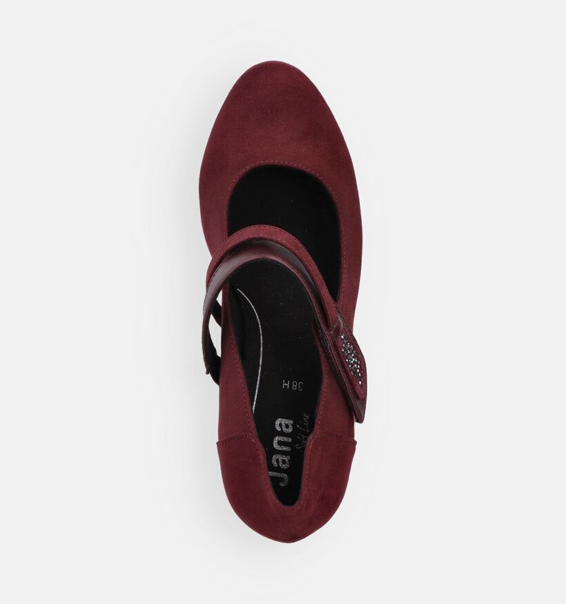 Jana Bordeaux Pump met Bandje voor dames (377084)