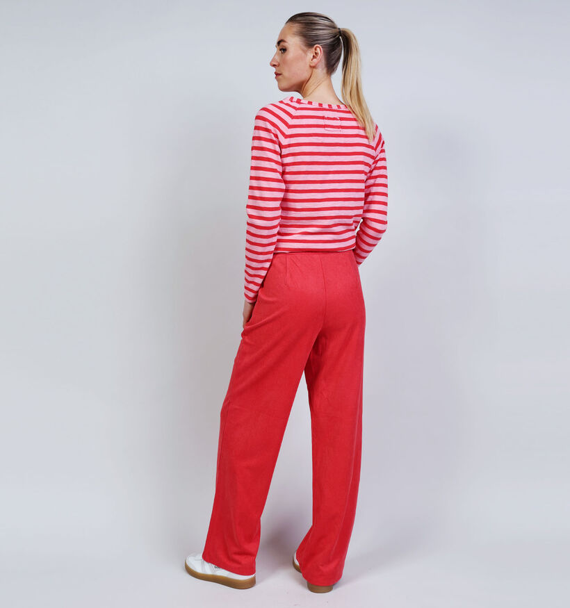 Vila Pantalon classique en Rouge pour femmes (374843)