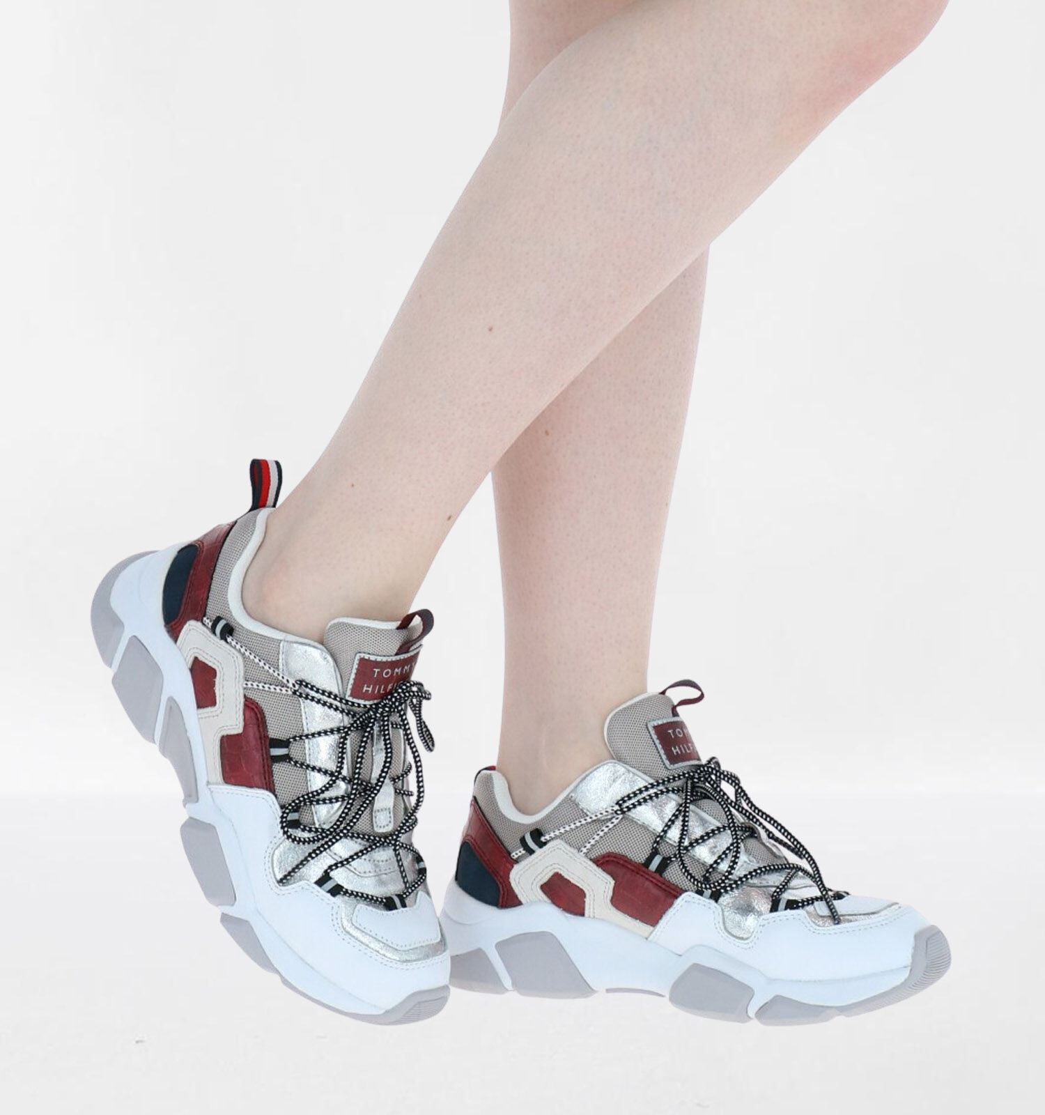 Witte tommy hilfiger sneakers wmn chunky on sale