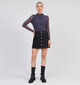 Pieces Chrissy Zwarte korte denim rok voor dames (354101)