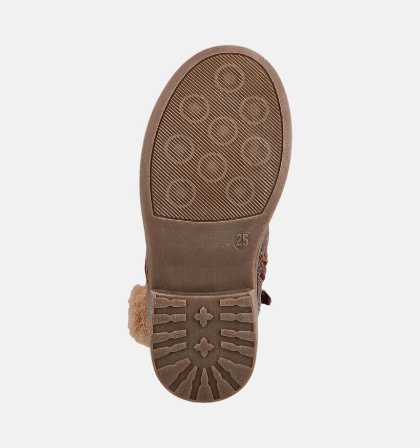 Milo & Mila Cognac Boots met Veters en Rits voor meisjes (378911)