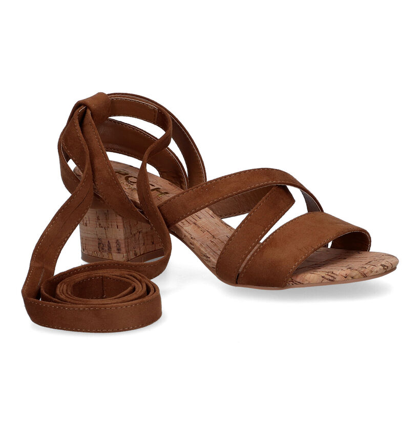 Posh by Poelman Zwarte Sandalen in stof (303357)