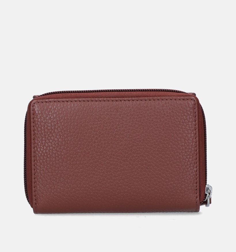 Euro-Leather Zwarte Ritsportemonnee voor dames (353534)
