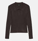 Vero Moda Siljerib Pull en Brun fonc&eacute; pour femmes (377580)