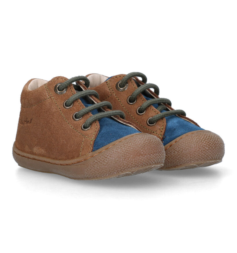 Naturino Cocoon Suede Bruine Babyschoentjes voor meisjes, jongens (355489) - geschikt voor steunzolen