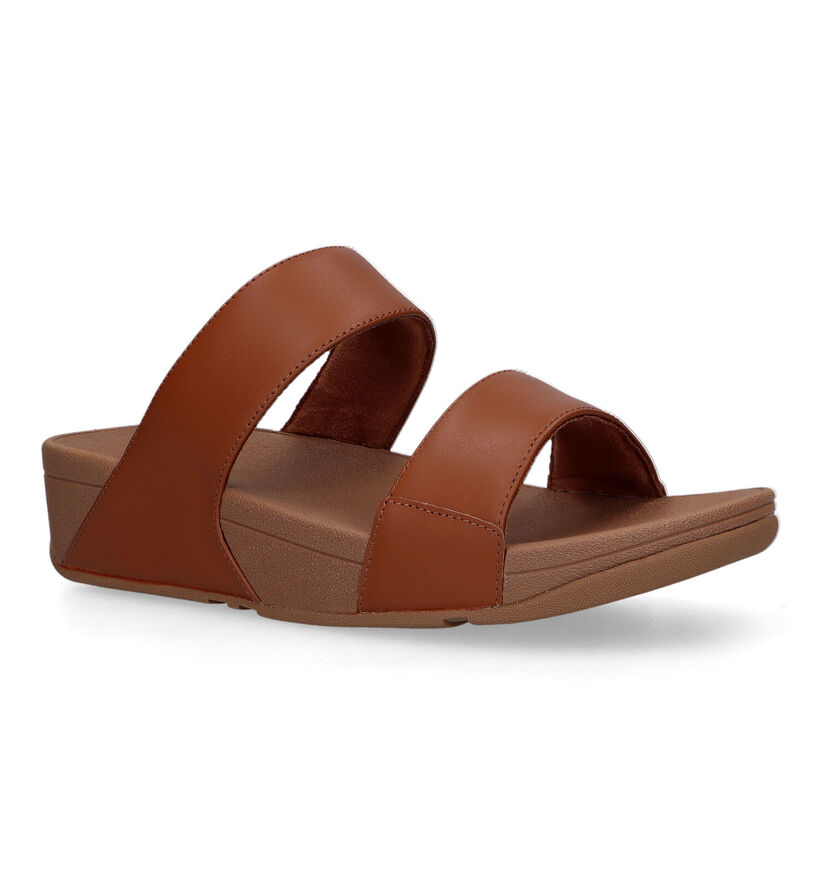 FitFlop Lulu Nu-pieds en Cognac en cuir (320468)