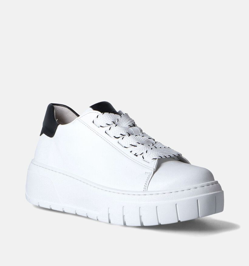 Gabor Best Fitting Witte Sneakers met plateauzool voor dames (361881) - geschikt voor steunzolen