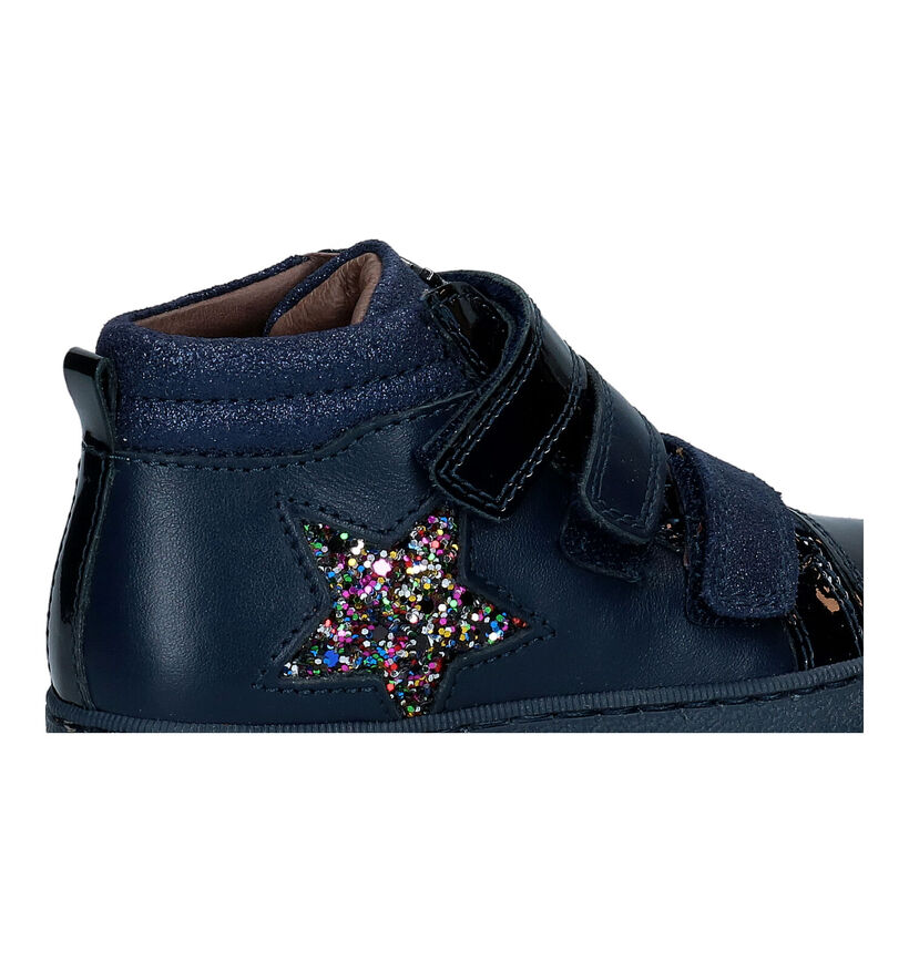 STONES and BONES Edata Chaussures à Velcro en Bleu pour filles (313930) - pour semelles orthopédiques