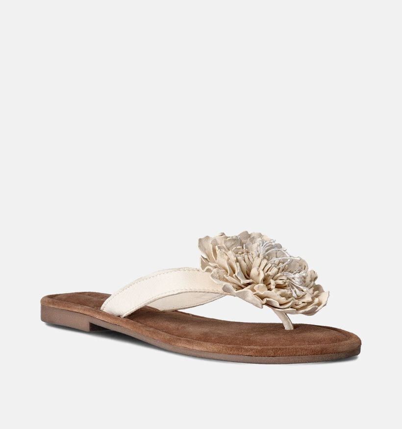 Lazamani Nu-pieds plates en Beige pour femmes (357746)