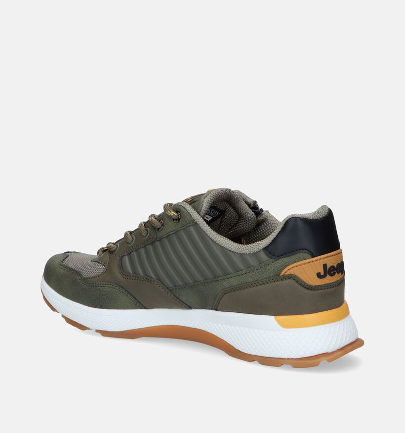 Jeep Ontario Zip Chaussures à lacets en Vert Kaki pour hommes (344460)