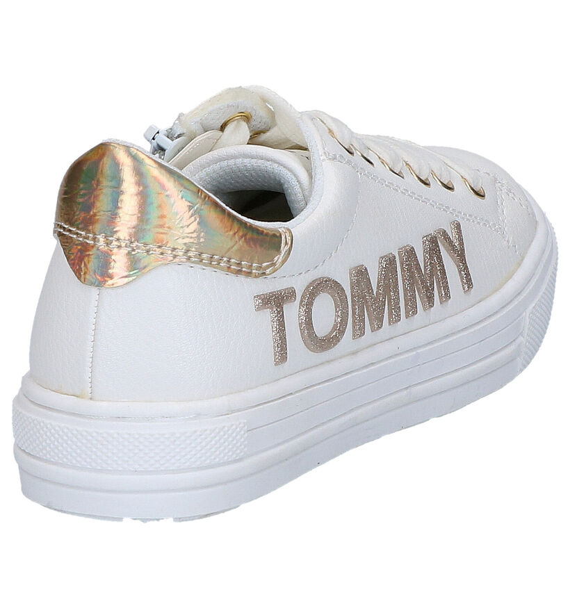Tommy Hilfiger Chaussures Basses en Ecru en simili cuir (266565)