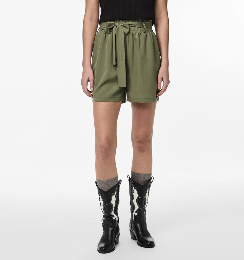 Pieces Sade Short en Vert khaki pour femmes (335611)