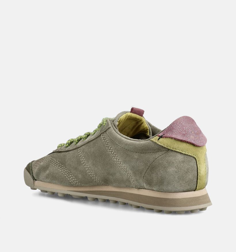 Satorisan Stardust Suede Baskets en Vert pour hommes (369911) - pour semelles orthop&eacute;diques