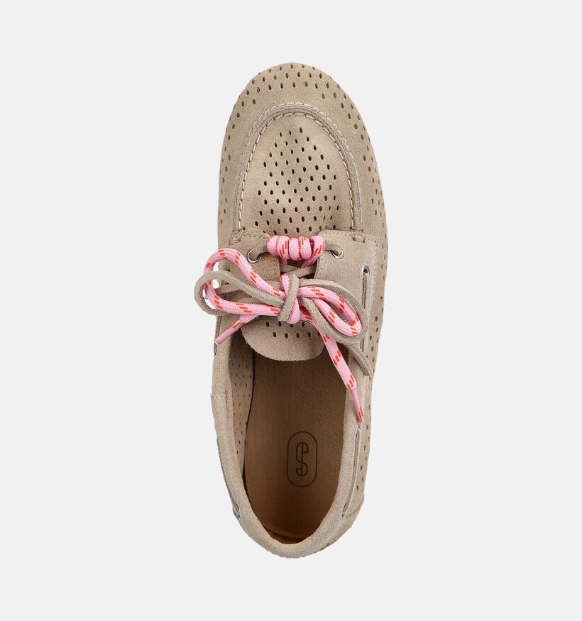 Shoecolate Chaussures plates en Beige pour femmes (384037)