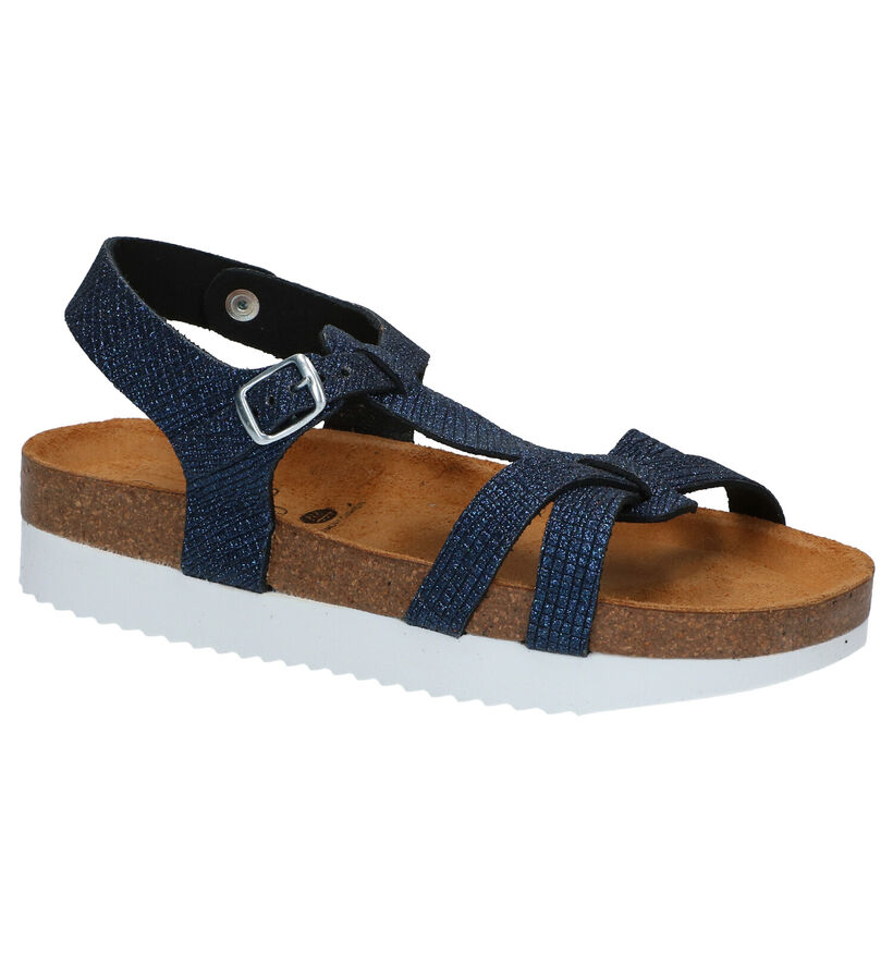 Plakton Sandales en Bleu foncé en simili cuir (287273)