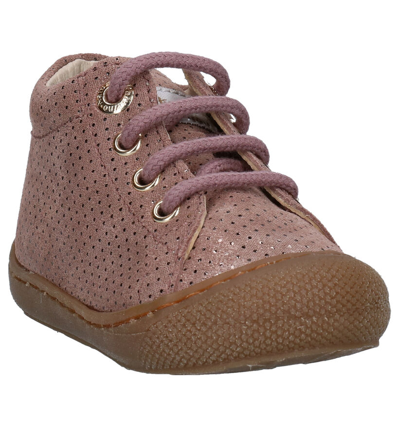 Naturino Cocoon Bruine Babyschoenen voor meisjes (331556) - geschikt voor steunzolen