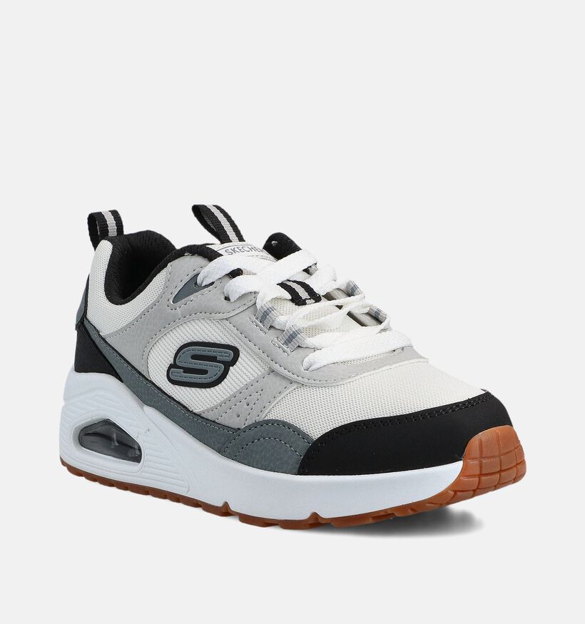 Skechers Uno Retro Groove Witte Sneakers voor jongens, meisjes (367772) - geschikt voor steunzolen