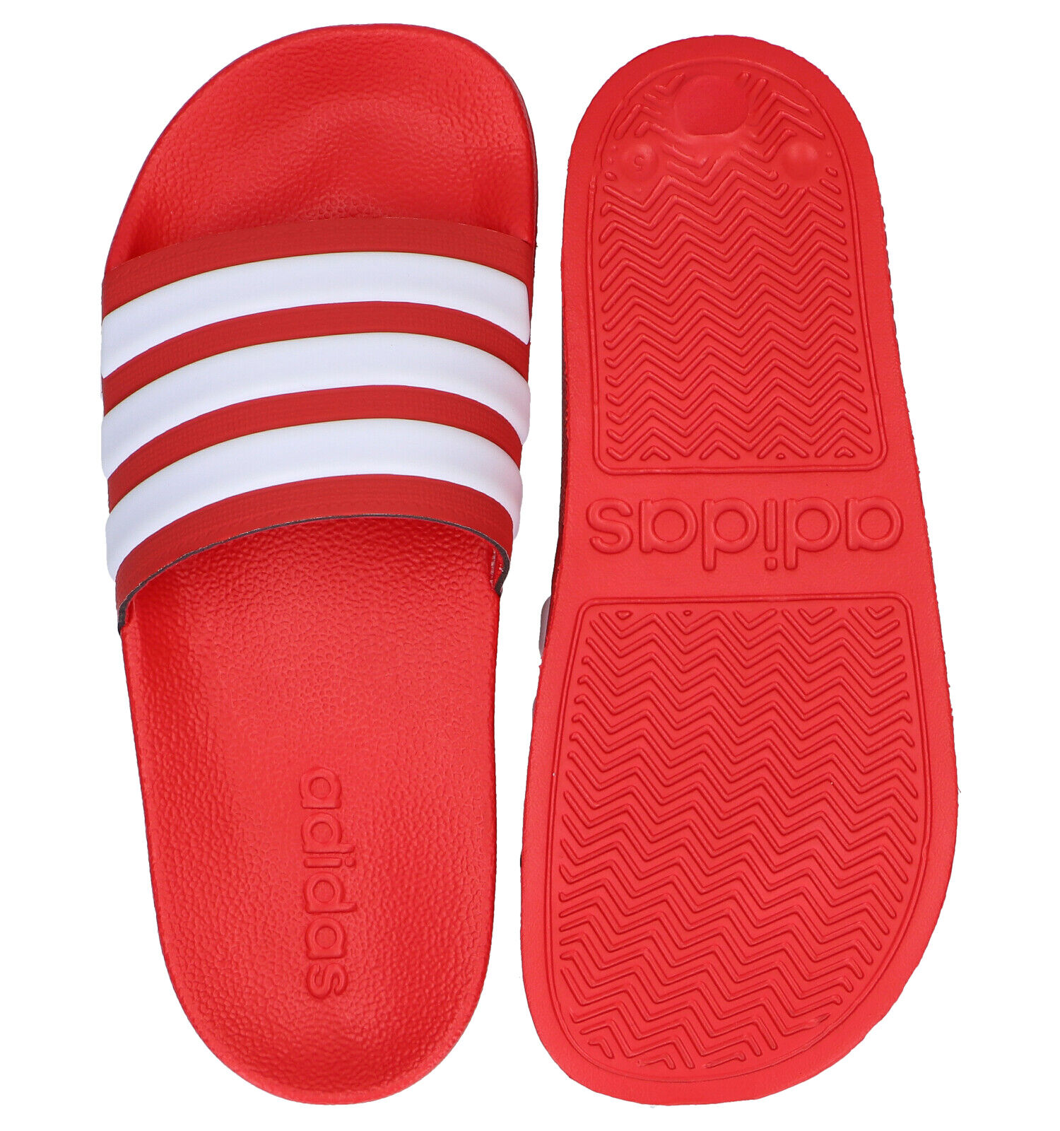 Rode adidas slippers dames hot sale