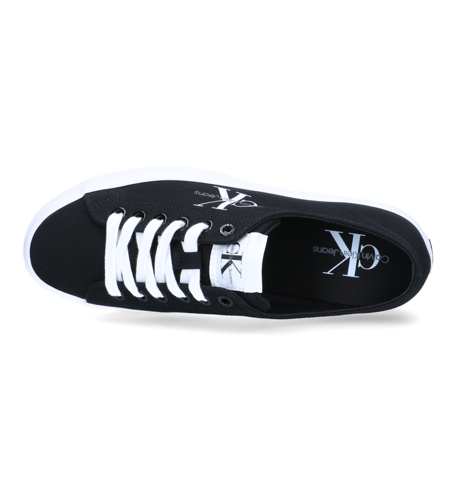 Calvin Klein Vulc Flatform Baskets en Noir Femmes Baskets en