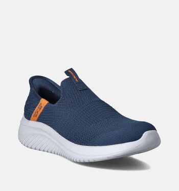 Skechers Memory Foam Low Sneakers Blauw/Rood