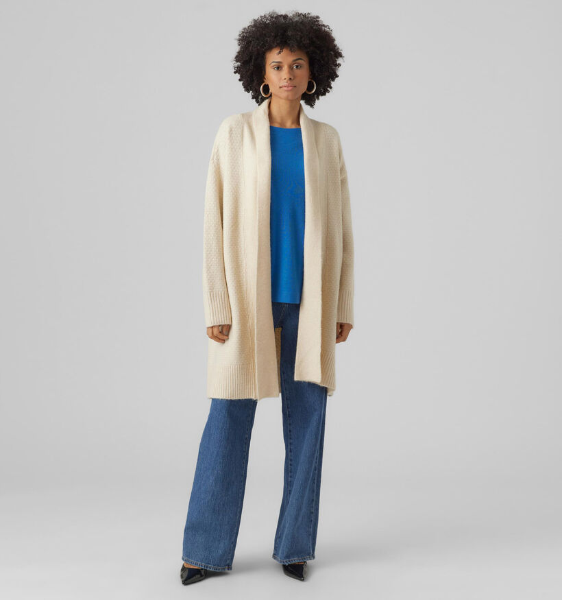 Vero Moda Heidi Cardigan long en Écru pour femmes (329020)