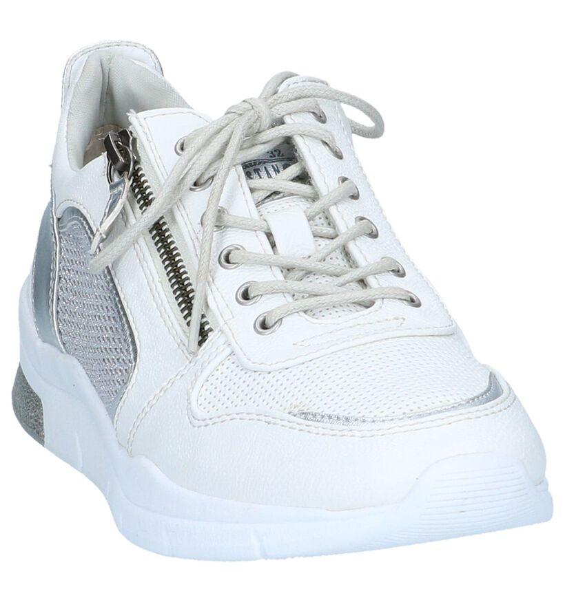 Witte Sneakers Mustang in kunstleer (246229)