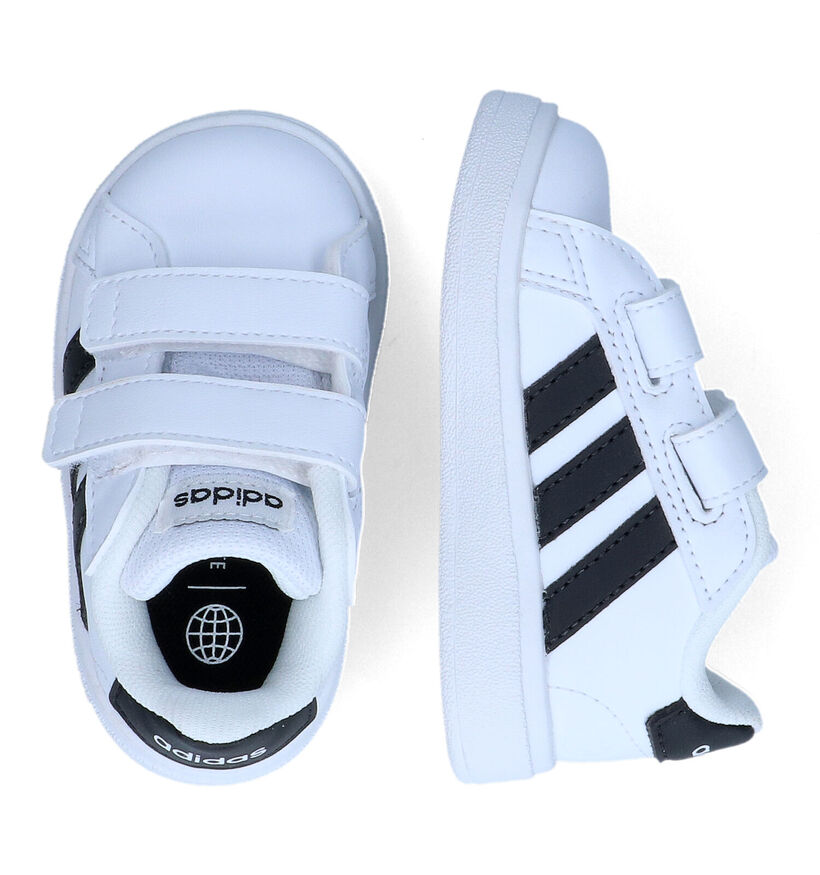 adidas Grand Court 2.0 Baskets en Blanc pour garçons, filles (314998) - pour semelles orthopédiques