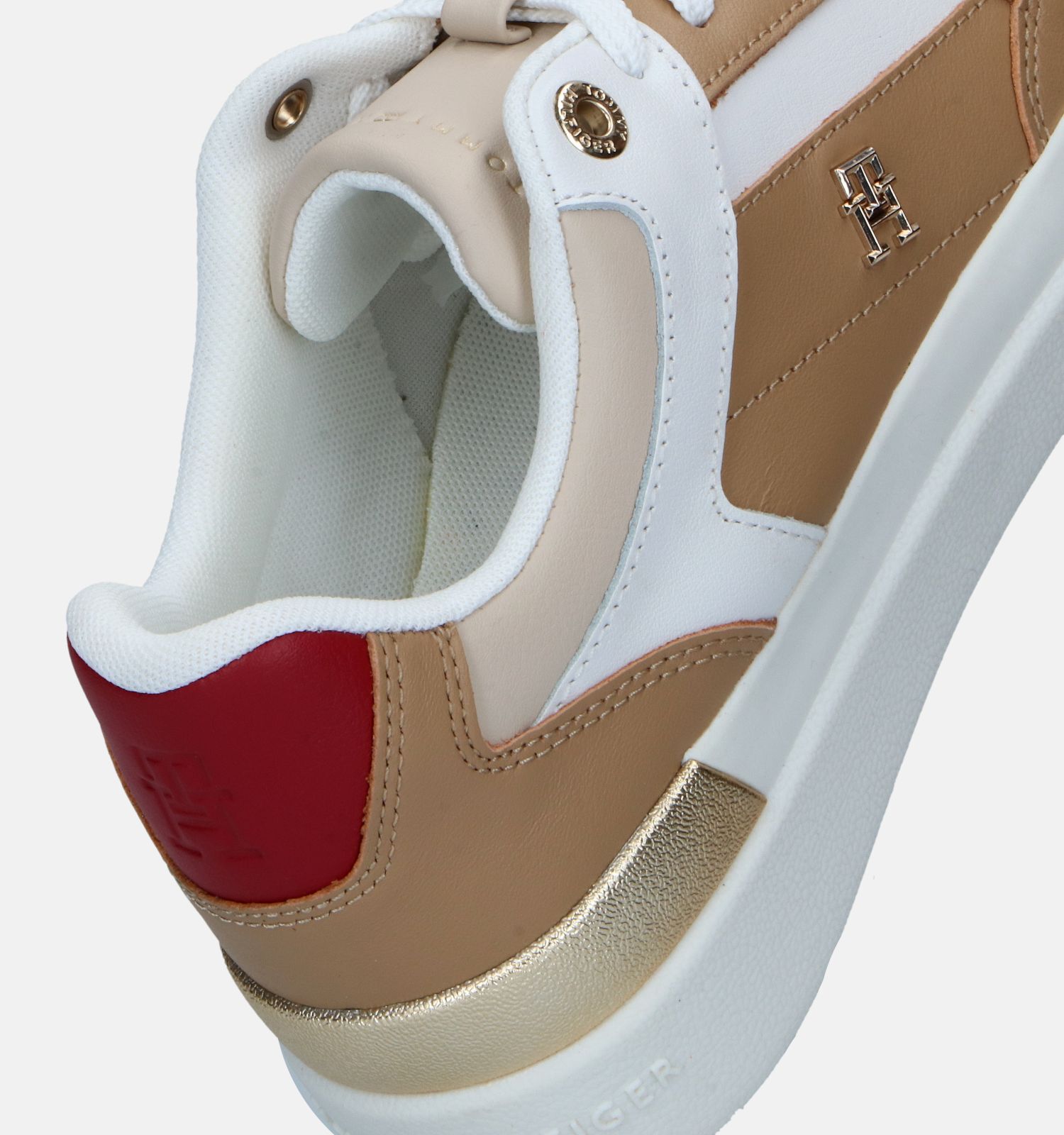 Tommy Hilfiger Lux Hardware Court Bruine Sneakers Dames Sneakers Online op TORFS.BE