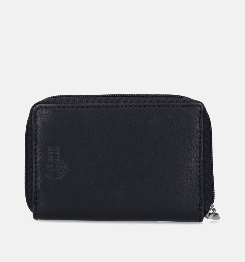 Euro-Leather Zwarte Overslagportemonnee voor dames (348801)