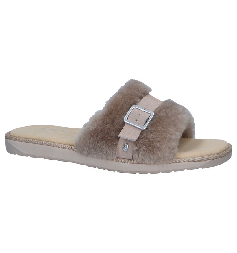 Lichtrode Slippers EMU Warden Stinger in wol (245685)