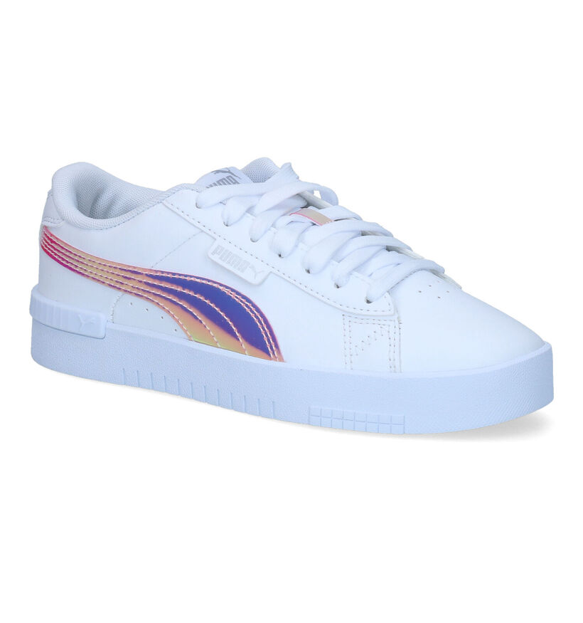Puma Jada Holo Witte Sneakers voor meisjes (301334) - geschikt voor steunzolen