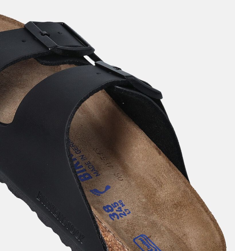 Birkenstock Arizona Soft Footbed Zwarte Slippers voor dames (350915)