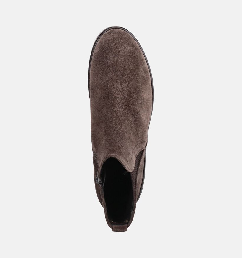 Gabor Comfort Bottines Chelsea en Brun fonc&eacute; pour femmes (380054)