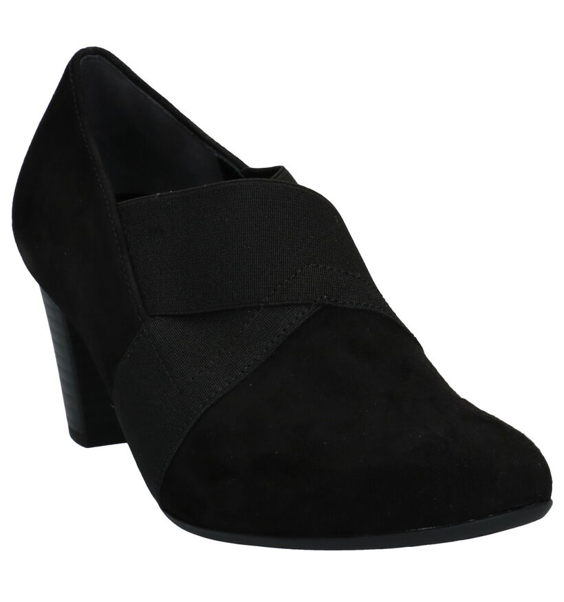 Gabor Soft Move Zwarte Enkelpumps in nubuck (282413)