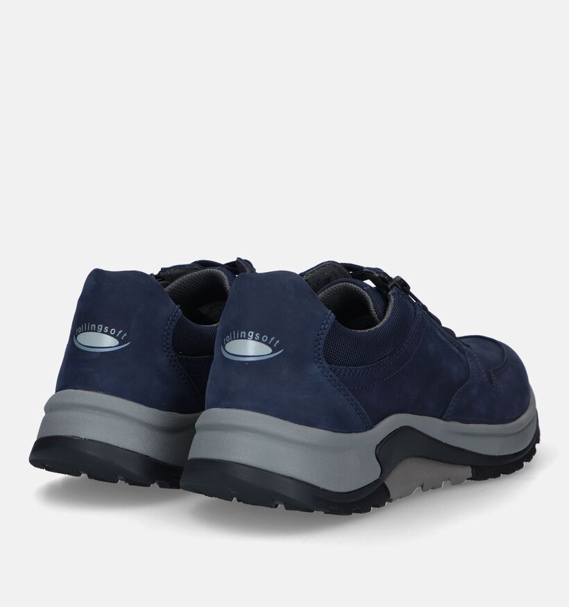 Pius Gabor Blauwe Veterschoenen voor heren (339001) - geschikt voor steunzolen