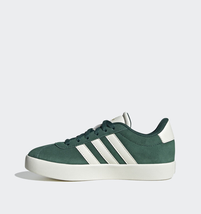 Adidas Vl Court 3.0 K Baskets basses en Vert pour gar&ccedil;ons (372586) - pour semelles orthop&eacute;diques