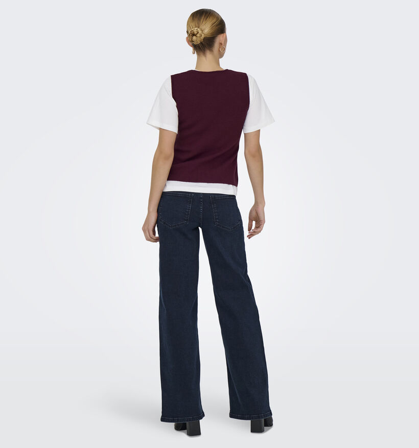 JDY Riley Zip Débardeur en Bordeaux pour femmes (362433)