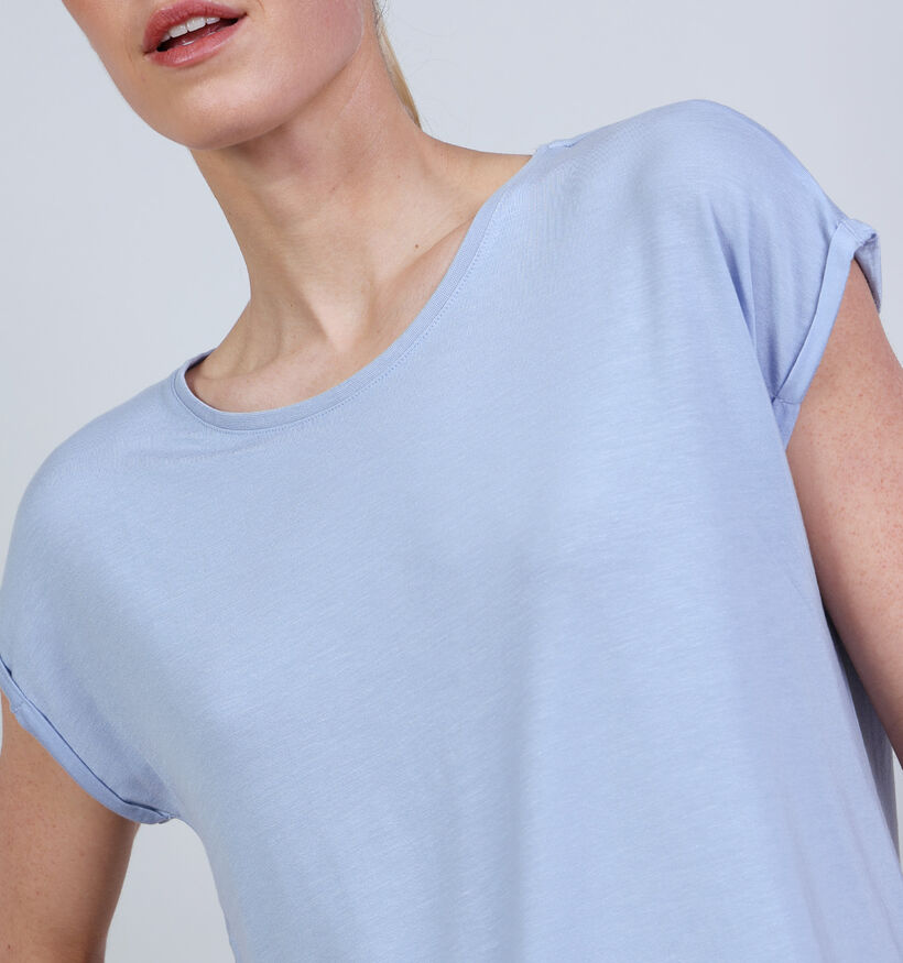 Vero Moda Ava Plain T-shirt en Bleu pour femmes (369422)