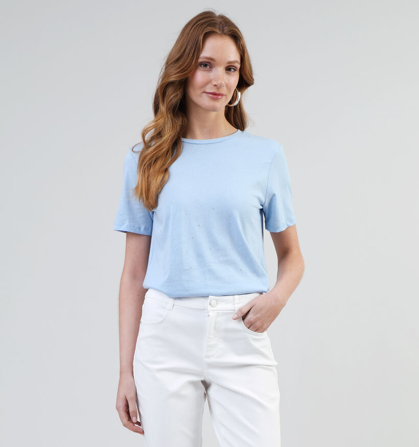 Pieces Anita T-shirt en Bleu pour femmes (342023)