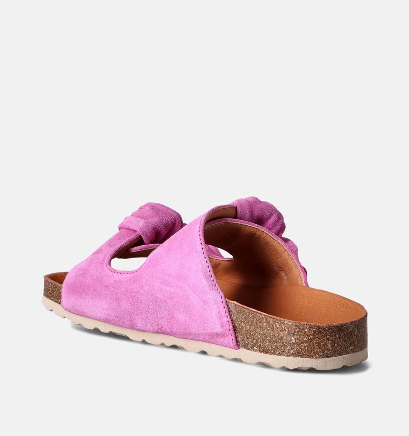 Verbenas Rain Nu-pieds plates en Fuchsia pour femmes (357413)