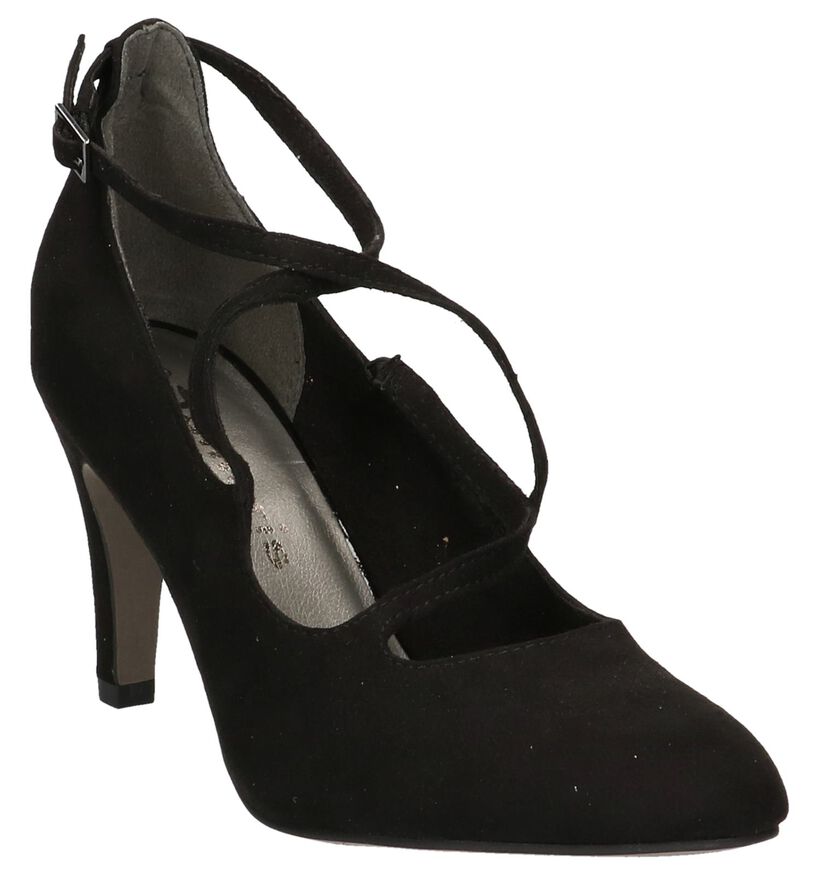 Zwarte Tamaris Pumps High Heels met Bandje, , pdp
