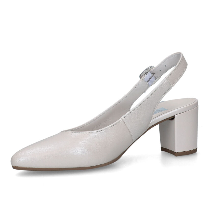 Gabor Beige parelmoer Pumps met open hiel voor dames (323202)