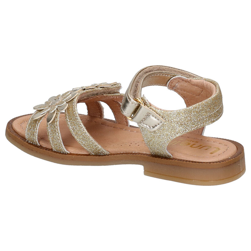 Lunella Gouden Sandalen in leer (266652)